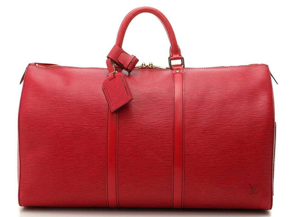 LOUIS VUITTON Keepall Epi Castilian Red